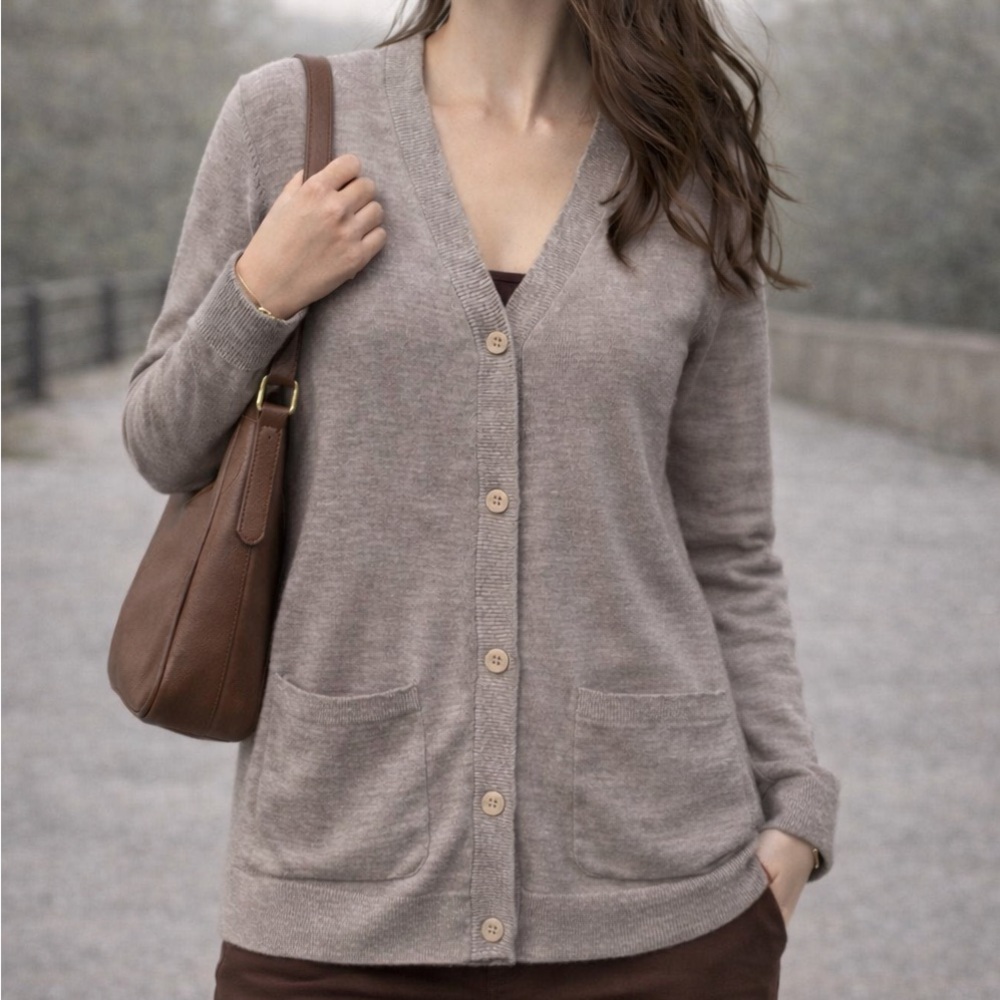 Sophie Grace Merino Wool Cashmere Blend Cardigan Size Small